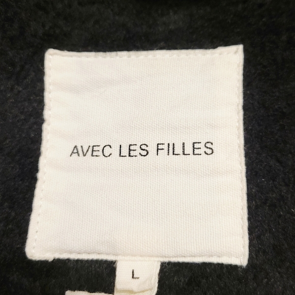 Avec Les Filles Black & Gold Star Pea Coat | Size Large - Picture 4 of 6